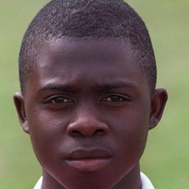 Young footballer with a ball